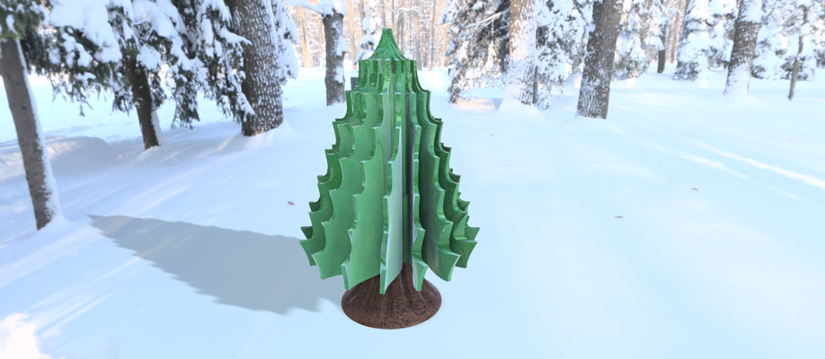 helezoni noel ağaç by pex 3d ev halkı dekor 3d print model - Mito3D