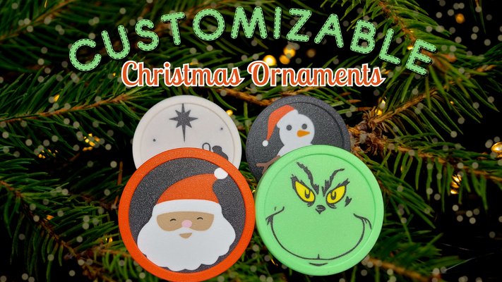 customizable christmas tree ornaments by toonafeesh household festivities 2023 ball balls ornament set collection holiday season decoration decorations customisable customize custom decoartions decor grinch grinchmas santa claus clause snowman face snowmanornament ornmant nativity scene jesus jesuschrist 3d print model - Mito3D