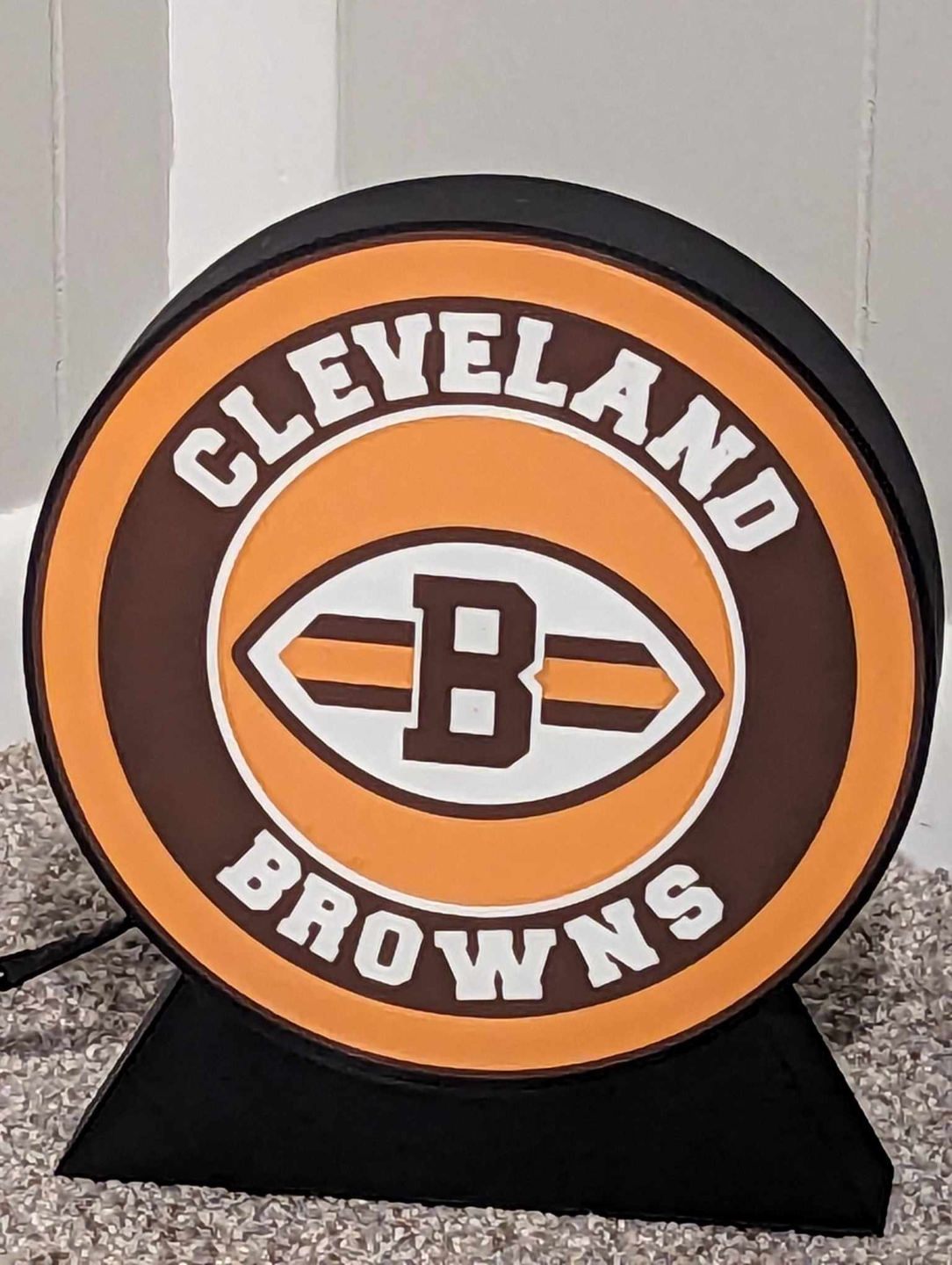 cleveland marrones logo caja ligera by tomf00lry pasatiempo bricolaje diy deporte aire libre led deportes 3D print model - Mito3D