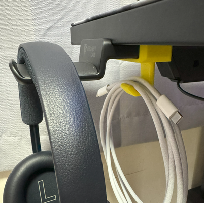 laboratorio secreto magnético auricular percha cable gancho by seanhealy casa oficina administración 3d print model - Mito3D