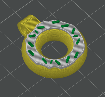 donut key chain by senne2811 miniatures keychain 3d print model - Mito3D
