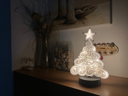 natale albero lightbox timer 8 funzioni memoria by creativedesign3d domestico arredamento natale luce scatola 3d print model - Mito3D