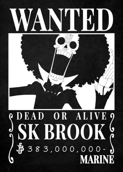 one piece sk brook wanted poster wall art by 3d prints week 2d anime manga hueforge hue forge multicolor ams filament painting 3d print model - Mito3D