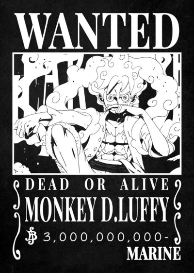 one piece luffy wanted poster multicolor by 3d prints week art 2d monkey d anime manga wall ams hueforge 3d print model - Mito3D