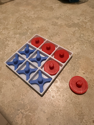 tic tac toe - three in a row by wpetheri toys & games travel board game 3d print model - Mito3D