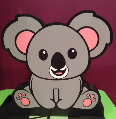 koala boite lumière by lefty3d art panneaux logos amusement gamins chambre 3d print model - Mito3D