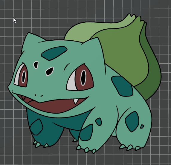 bulbasaur pokémon ams prêt by ben art 2d multicolore 3D print model - Mito3D