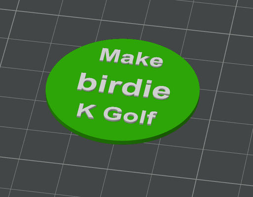 golfmark by uncle k art coin & badges golf 3d print model - Mito3D