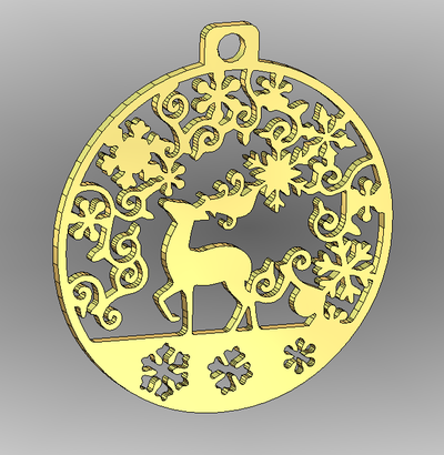 christmas tree deer decor by tiger-125 3d printer parts 3d print model - Mito3D