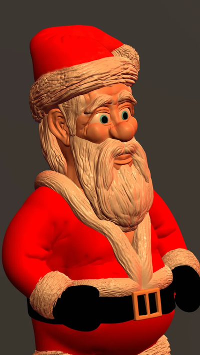 funny santa by steffelbauerrazvan miniatures christmas 3d print model - Mito3D