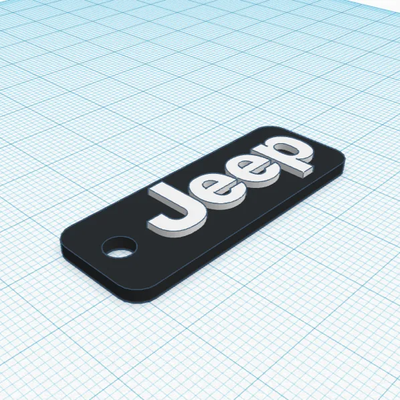 jeep logo portachiavi by johny3d passatempo fai veicoli 3d print model - Mito3D