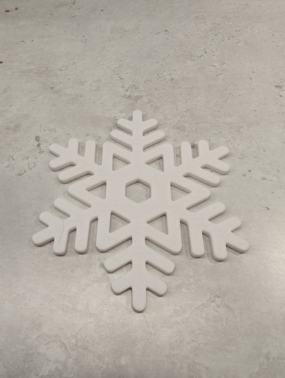 sottobicchiere fiocco neve by pantaloni domestico festività cucina tavolo bicchiere natale decorazioninatalizie 3d print model - Mito3D