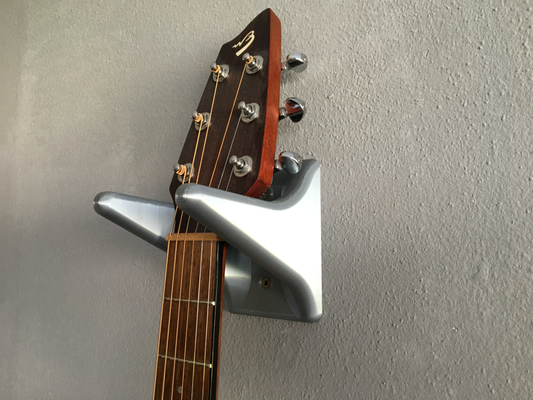 guitar holder by vifzack household house models wall mount 3d print model - Mito3D