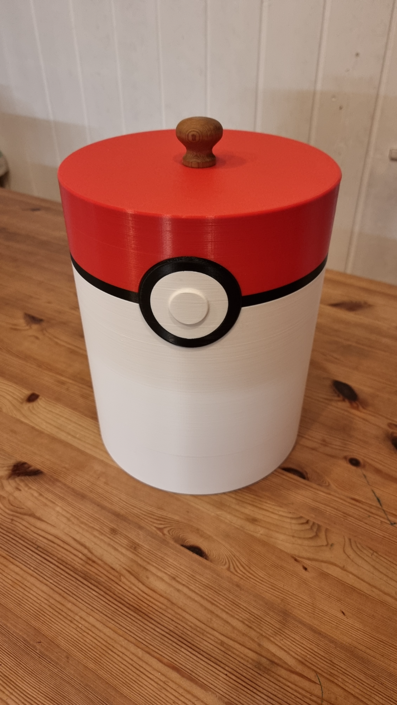 pokeball bin by ledlfurtner household decor pokemon design fun living room art 3D print model - Mito3D