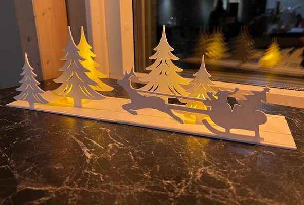 noël décoration élargi édition led bougie chauffe plat by xor 3dpr loisir diy père renne 3d print model - Mito3D