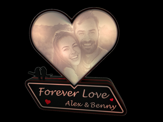 lithophane heart by jonny dasilva 3dlamps art models lightbox light wedding love box 3d print model - Mito3D