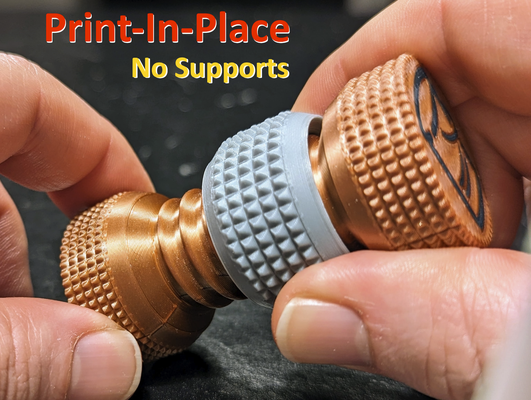 print-in-place fidget bolt by blecheimer toys & games fidgettoy print in place toy 3d print model - Mito3D