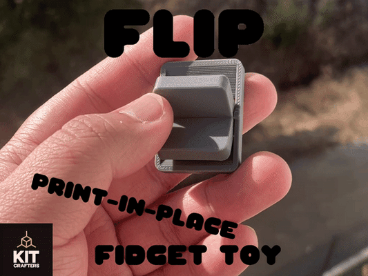 flip - print-in-place fidget toy by kit crafters toys & games fun easy gift kid kids adhd contest bambu lab print in place fast 3d print model - Mito3D