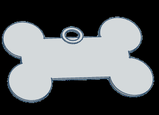 personalizable perro etiqueta by afug1234 arte moneda insignias accesorios dogtageditable placa identidad 3d print model - Mito3D