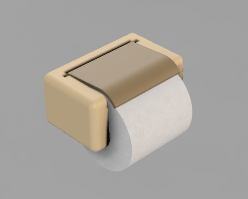 toilette papier halter unterstützung by hako85 haushalt haus modelle rollen 3d print model - Mito3D