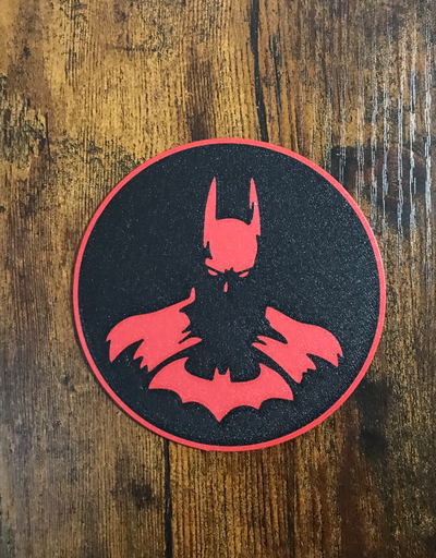 batman sottobicchiere by lentopoke 39 s officina domestico arredamento uomo super eroe multi colore pipistrello buio cavaliere i am 3d print model - Mito3D