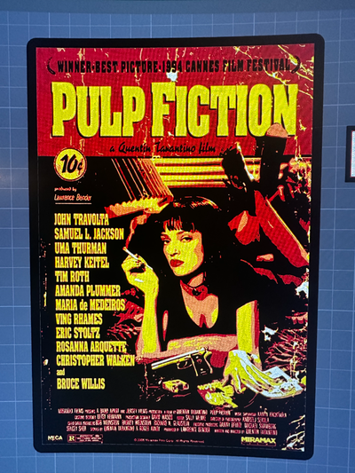 pulp fiction poster hueforge print by devstambaugh art 2d 3d print model - Mito3D