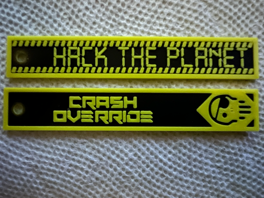 crash override keychain by zr crackiin hobby & diy electronics hacker hackers hacking 3d print model - Mito3D