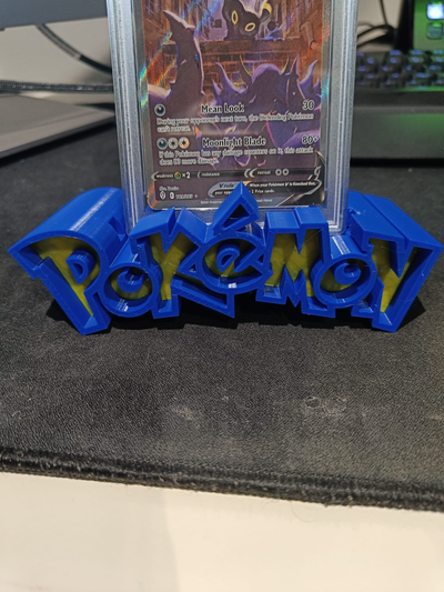 beckett pokemon stand remixed by adiwyatt toys & games card psa slab holder cardstand 3d print model - Mito3D
