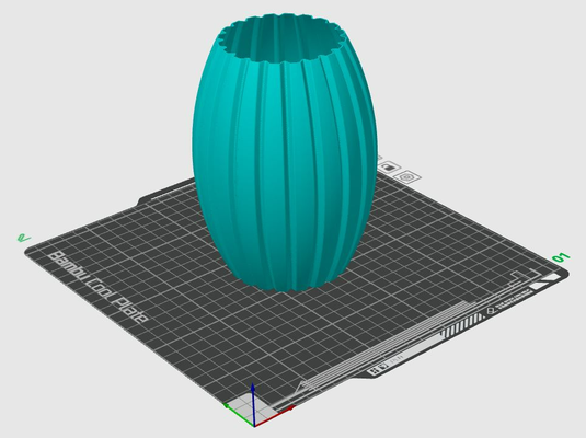 160mm conga trommel geriffelt vase by 3d additive herstellung haushalt dekor spiral modus pla 3d print model - Mito3D