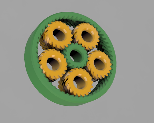 planetary gear spinner mini by hako85 toys & games fidget 3d print model - Mito3D