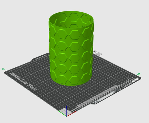 160mm hexadécimal vase by 3d additive fabrication ménage décor mode spirale pla 3d print model - Mito3D