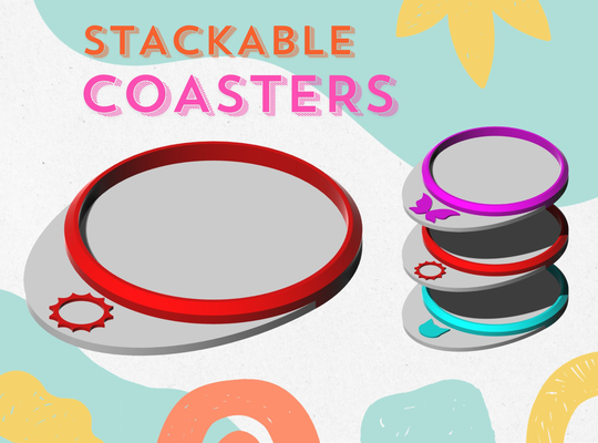 sc - stackable coasters sun by archiale household festivities coaster coasterholder party partyaccessories partydecor birthday birthdaydecoration family friends fun color 3d print model - Mito3D