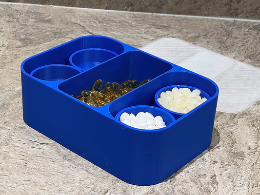 küçük çanak ayarlamak konteyner kapak vitaminler haplar şeker by paulsizemore araçlar organizatörler hap kutusu dekor şeffaf tutucu kaseler 3d print model - Mito3D
