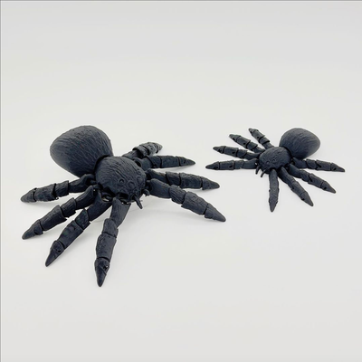 flexi spider detailed by mats3dprints toys & games fidget articulated tarantula nomad free creator halloween haunted spooky witches scary fear support no supports 3d print model - Mito3D