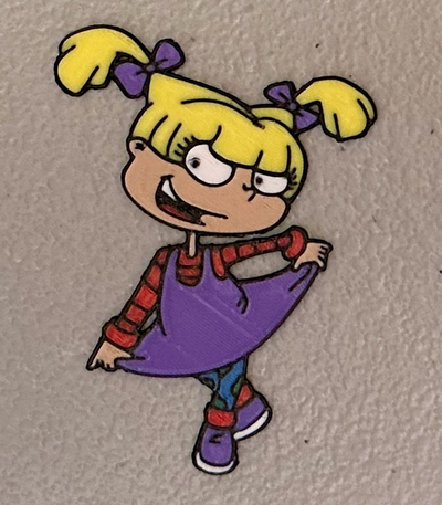 renkli angelica turşu mıknatıs by vay sanat 2d rugrats 3d print model - Mito3D