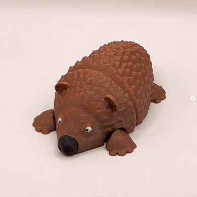 flexi hedgehog by mats3dprints toys & games articulated free support pets animals models detailed fun 3d print model - Mito3D