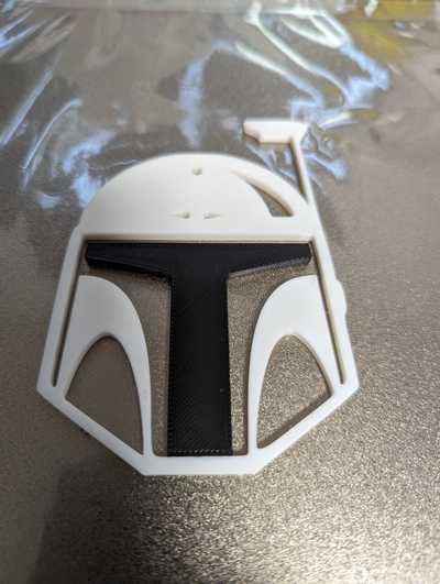 boba fett's helm ornament by papa emeritus iv kunst 2d sammlung einstellen dekorativ weihnachten 2023 urlaub dekoration jahreszeit baum krieg sterne rebellen 3d print model - Mito3D