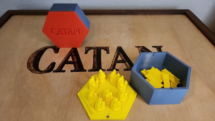 catan piece storage boxes by twgondeck toys & games gamepiece storagebox 3d print model - Mito3D