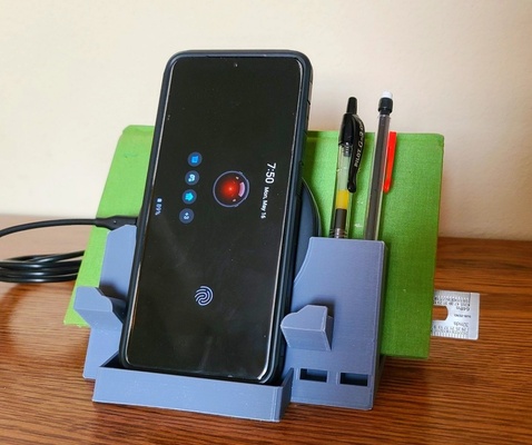 phone charger desk organizer by twgondeck tools organizers deskorganizer usb usbholder wirelesscharger 3d print model - Mito3D
