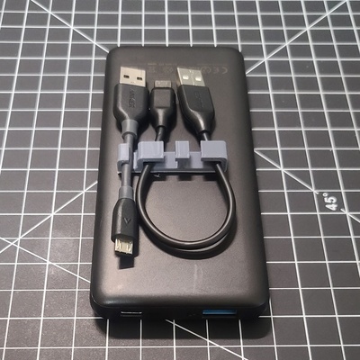 cabo suporte by twgondeck ferramentas organizadores bateria gerenciamento cabos carregador banco usb 3d print model - Mito3D