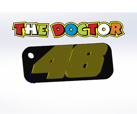 vale 46 keychain by dieggs tools gadgets vale46 valentinorossi thedoctor 3d print model - Mito3D
