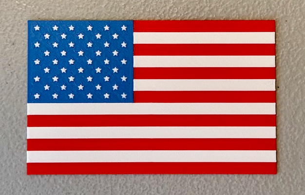 mehrfarbig us flagge magnet by wow kunst 2d 3d print model - Mito3D