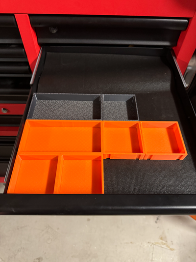 modular tray system - connects sizes by 4d maker lab tools organizers toolsorganizer 3d print model - Mito3D