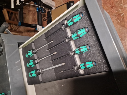 wera hex screwdriver tray by af 3d print tools organizers werascrewdriver werahex werascrewdrivers werakraftformmicro fasano 3d print model - Mito3D