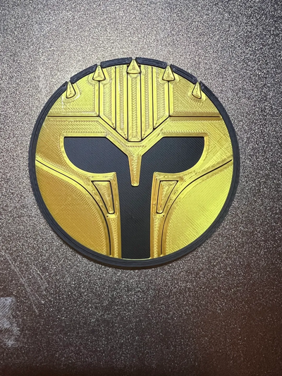 updated armorer coaster funko style mandalorian remixed by ajpprints household decor star wars 3d print model - Mito3D