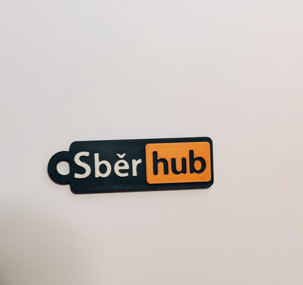 sberhub logo po nhub style by carlson art signs & logos hub key keychain keyrings keyring accessory 3d print model - Mito3D