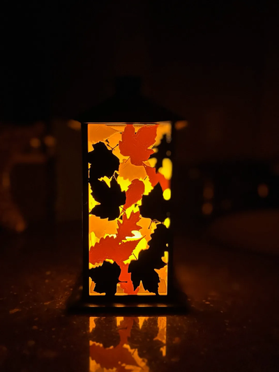 atualizada cair folhas lanterna remixado by ajpprints casa decoração folha 3d print model - Mito3D