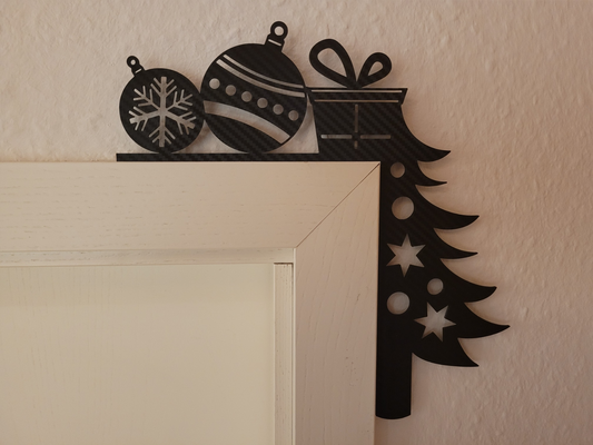 christmas door corner ams by savo3d household decor 2023 frame wall art 3d deco decoartions 3d print model - Mito3D