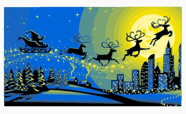 santa claus reindeer by crazyfilament art signs & logos christmas chrismasled christmasdecoaration ams mmu multicolor color 3d print model - Mito3D