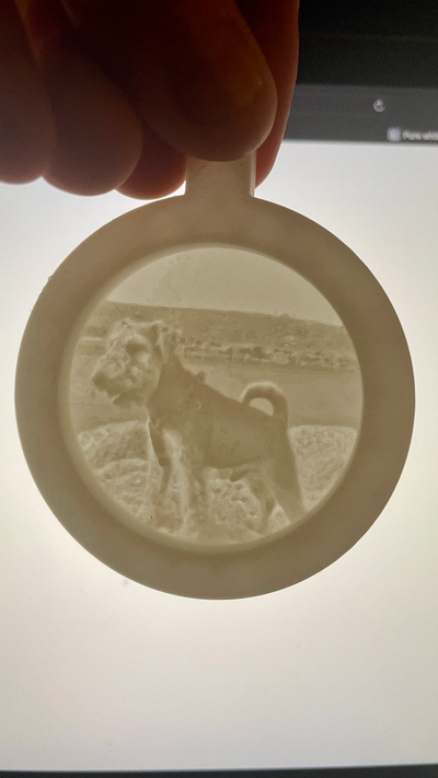 welsh terrier lithophane by deploy art 2d pets dogs 3d print model - Mito3D